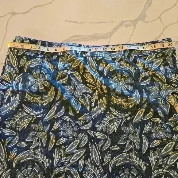 NWT Rip Skirt Womens A-Line Velcro Closures Wrap Mini Skirt Blue Floral Size XXL - Picture 8 of 9